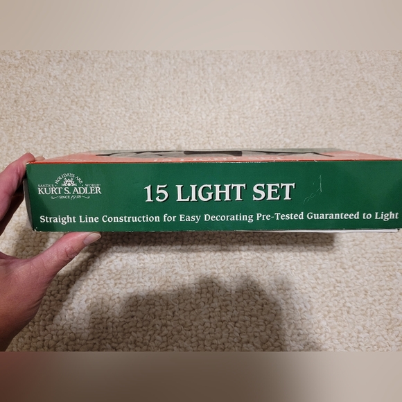 Kurt Adler 15 Light Set Holiday Christmas 3 Candle Cluster Clip On String Lights - Picture 4 of 11